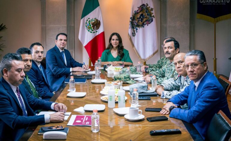 Gobernadora de Guanajuato lidera estrategias clave para reducir delitos de alto impacto