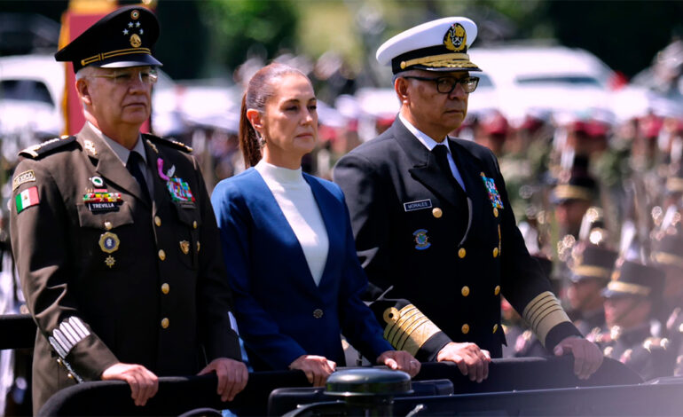 Las Fuerzas Armadas reafirman lealtad absoluta a Claudia Sheinbaum en ceremonia de salutación