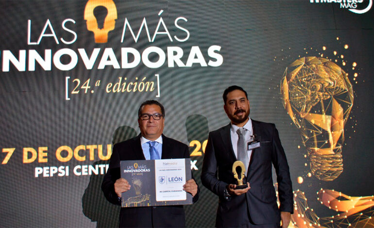 León gana premio a la innovación por su proyecto “Mi Carpeta Ciudadana”